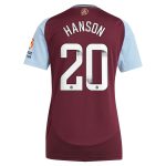 aston villa wsl adidas home shirt 2024-25 – womens with hanson 20 printing Collection | Official Aston Villa FC Gear Online