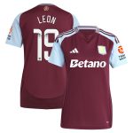 aston villa wsl adidas home shirt 2024-25 – womens with leon 19 printing Collection | Official Aston Villa FC Gear Online