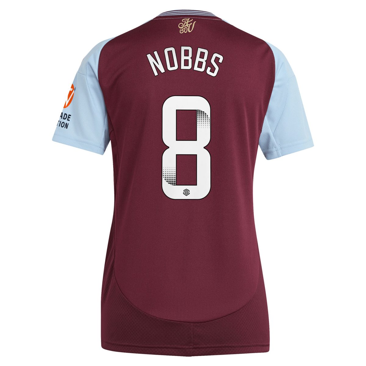 aston villa wsl adidas home shirt 2024-25 – womens with nobbs 8 printing Collection | Official Aston Villa FC Gear Online