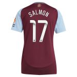 aston villa wsl adidas home shirt 2024-25 – womens with salmon 17 printing Collection | Official Aston Villa FC Gear Online