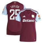 aston villa wsl adidas home shirt 2024-25 – womens with taylor 25 printing Collection | Official Aston Villa FC Gear Online