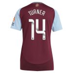 aston villa wsl adidas home shirt 2024-25 – womens with turner 14 printing Collection | Official Aston Villa FC Gear Online