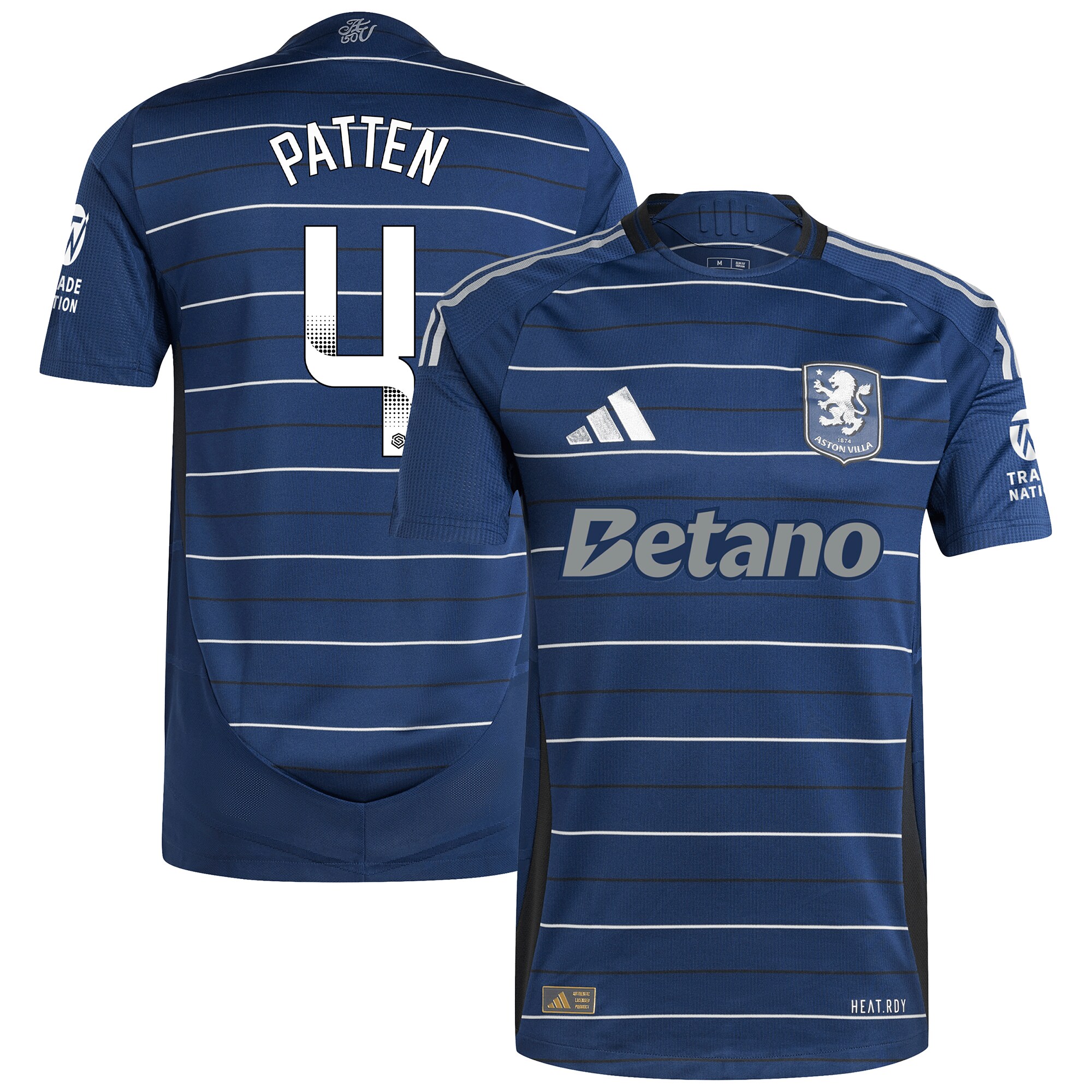 aston villa wsl adidas third authentic shirt 2024-25 with patten 4 printing Collection | Official Aston Villa FC Gear Online