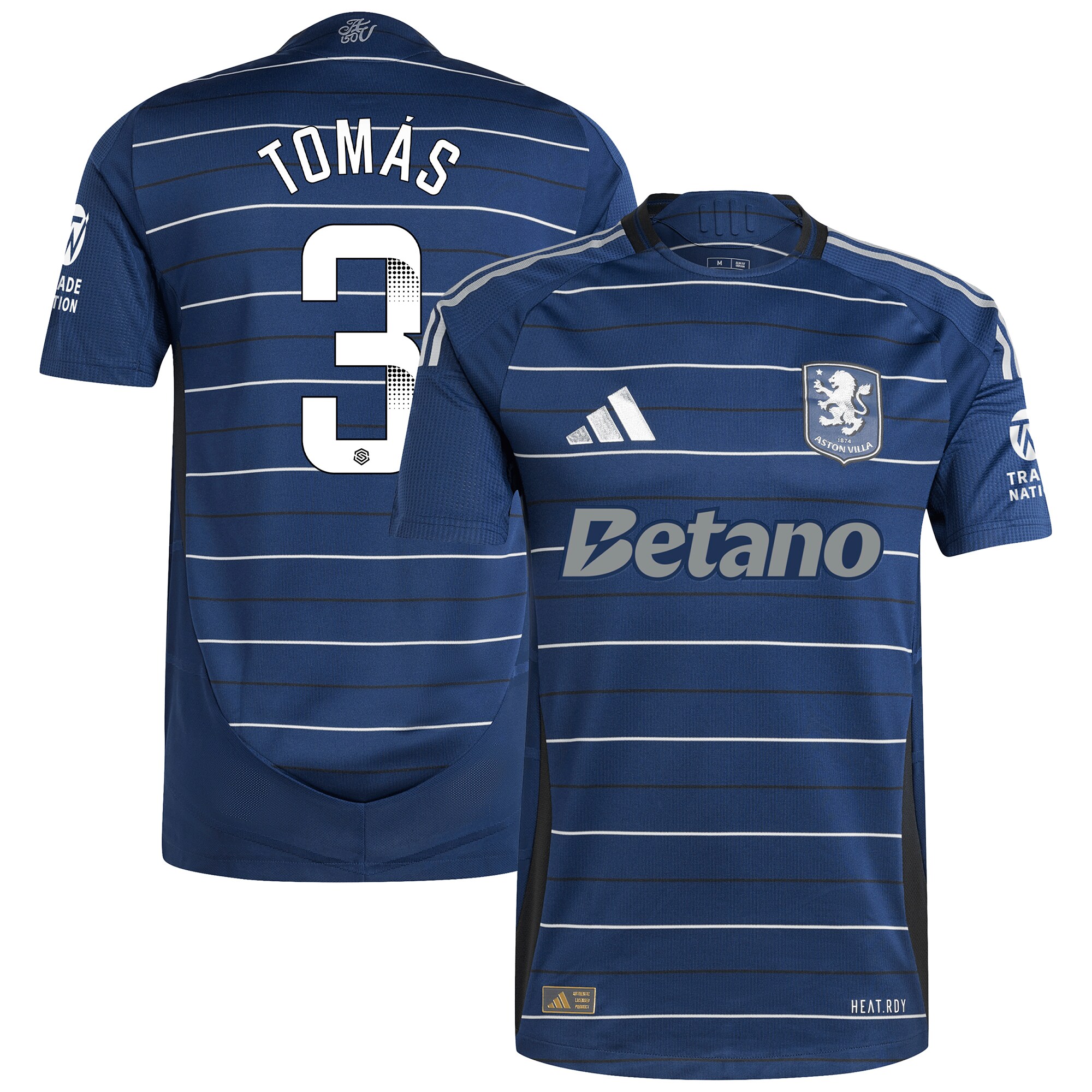 aston villa wsl adidas third authentic shirt 2024-25 with tomás 3 printing Collection | Official Aston Villa FC Gear Online