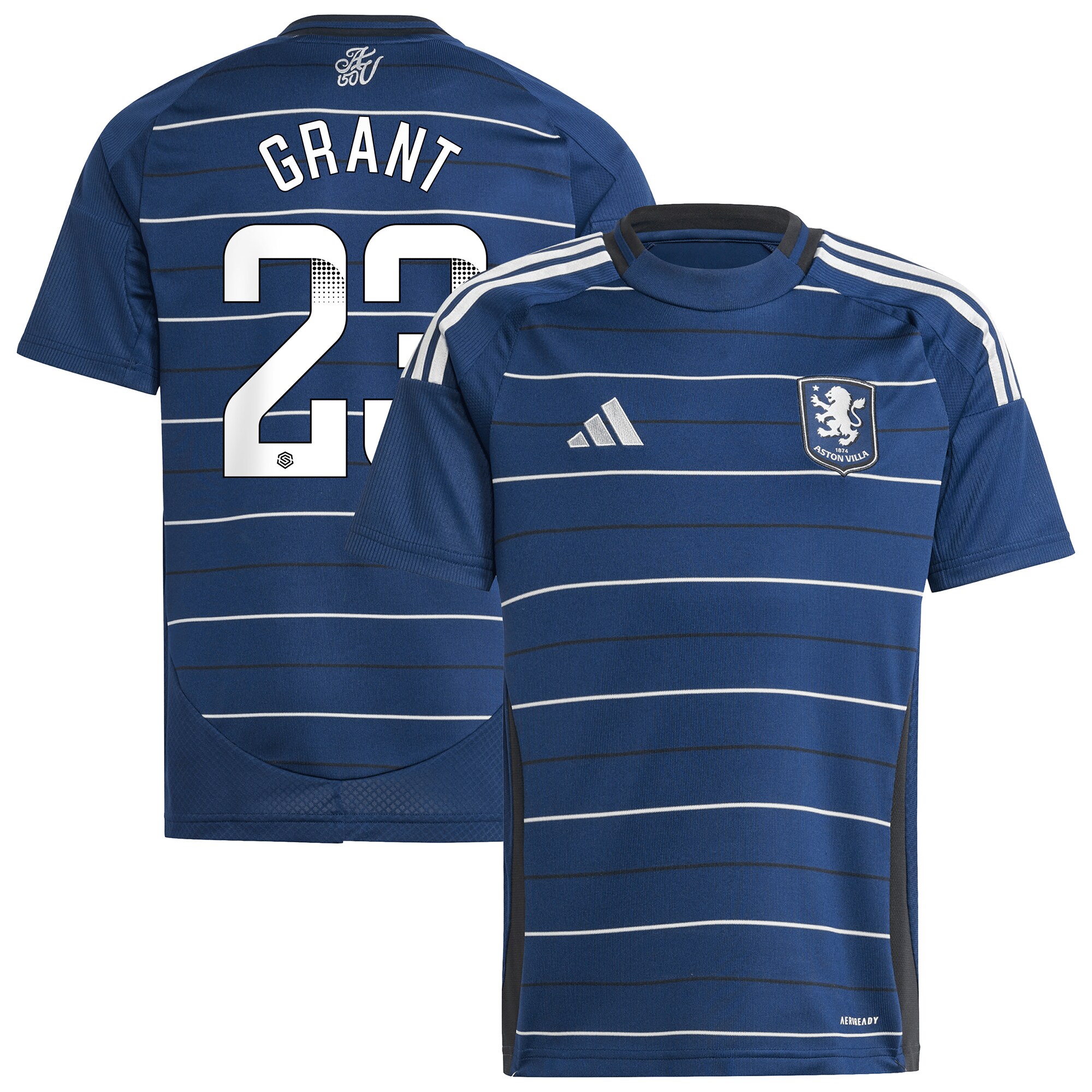 aston villa wsl adidas third shirt 2024-25 – kids with grant 23 printing Collection | Official Aston Villa FC Gear Online
