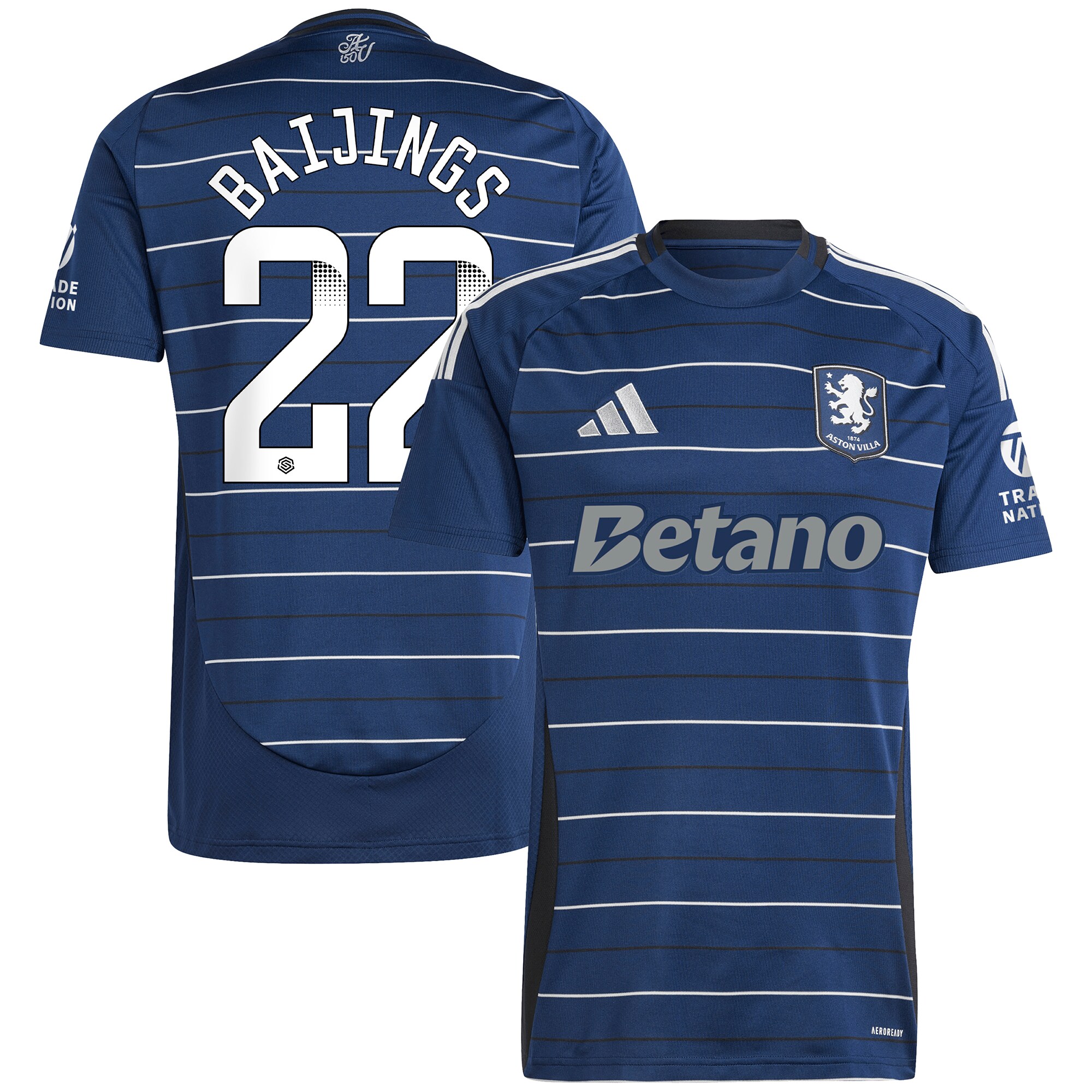 aston villa wsl adidas third shirt 2024-25 with baijings 22 printing Collection | Official Aston Villa FC Gear Online