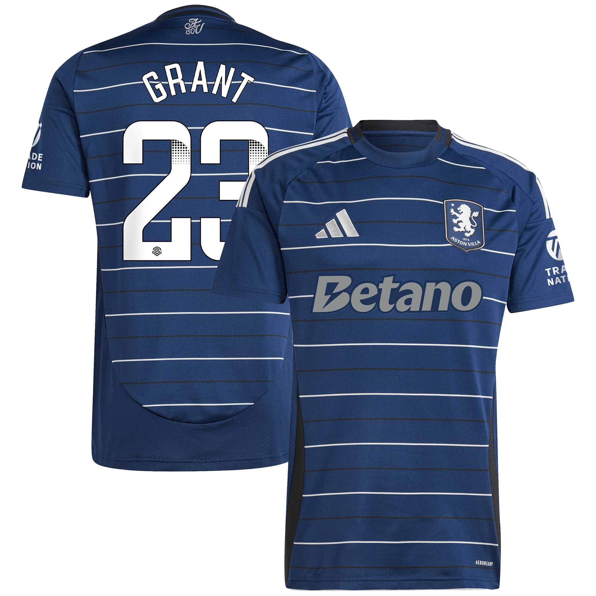 aston villa wsl adidas third shirt 2024-25 with grant 23 printing Collection | Official Aston Villa FC Gear Online