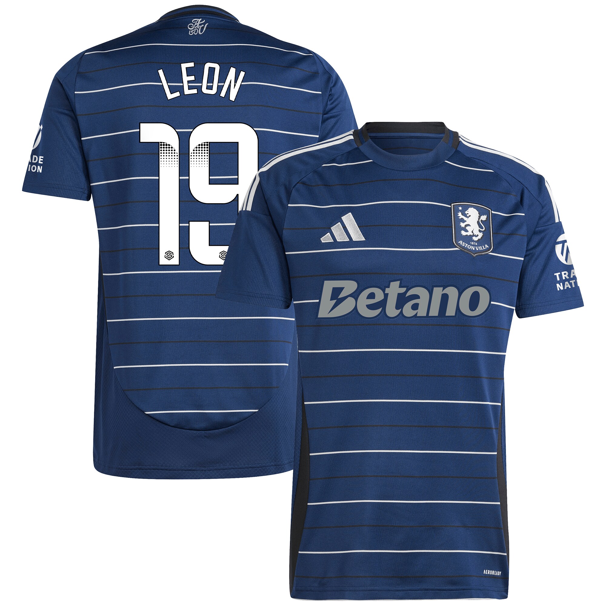 aston villa wsl adidas third shirt 2024-25 with leon 19 printing Collection | Official Aston Villa FC Gear Online