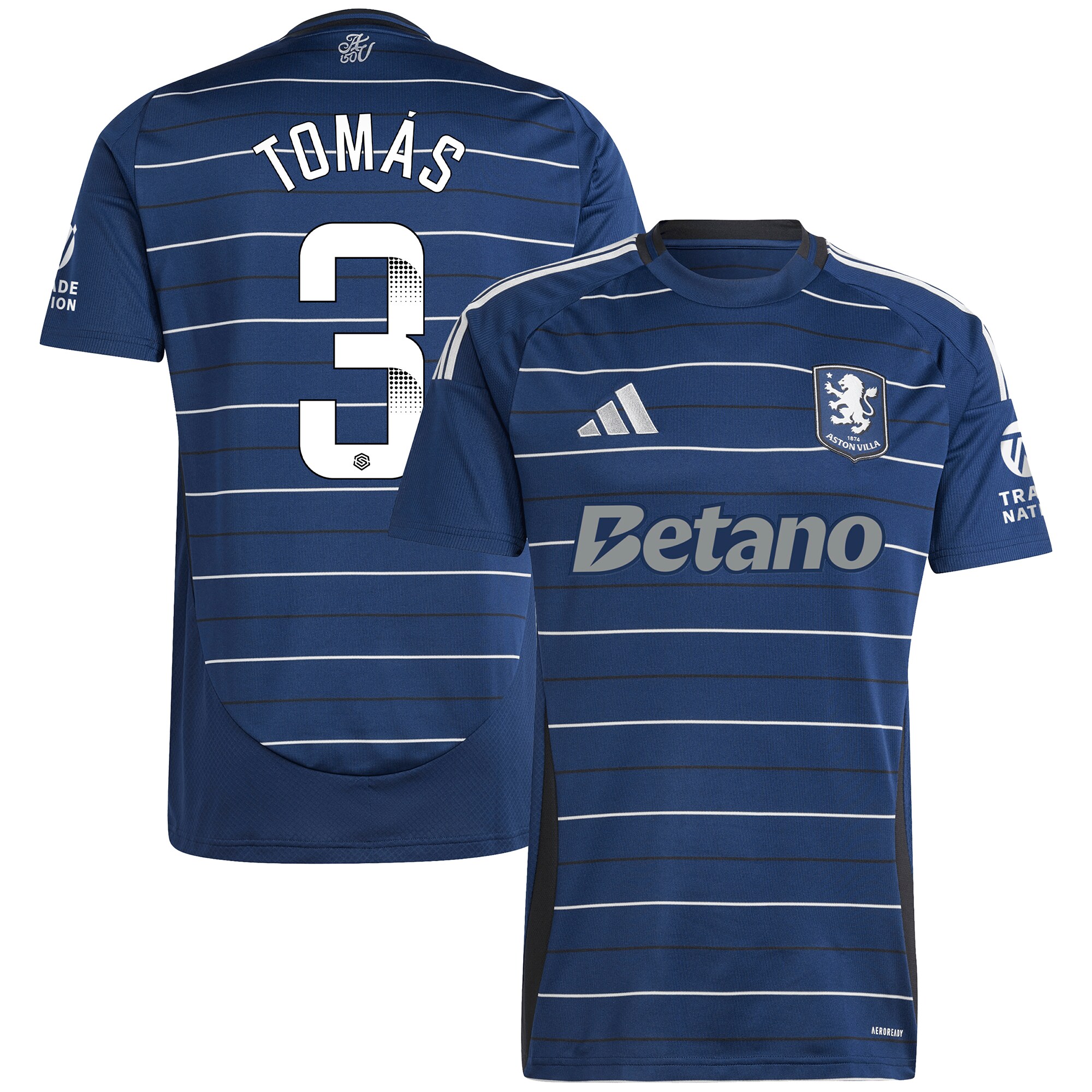 aston villa wsl adidas third shirt 2024-25 with tomás 3 printing Collection | Official Aston Villa FC Gear Online