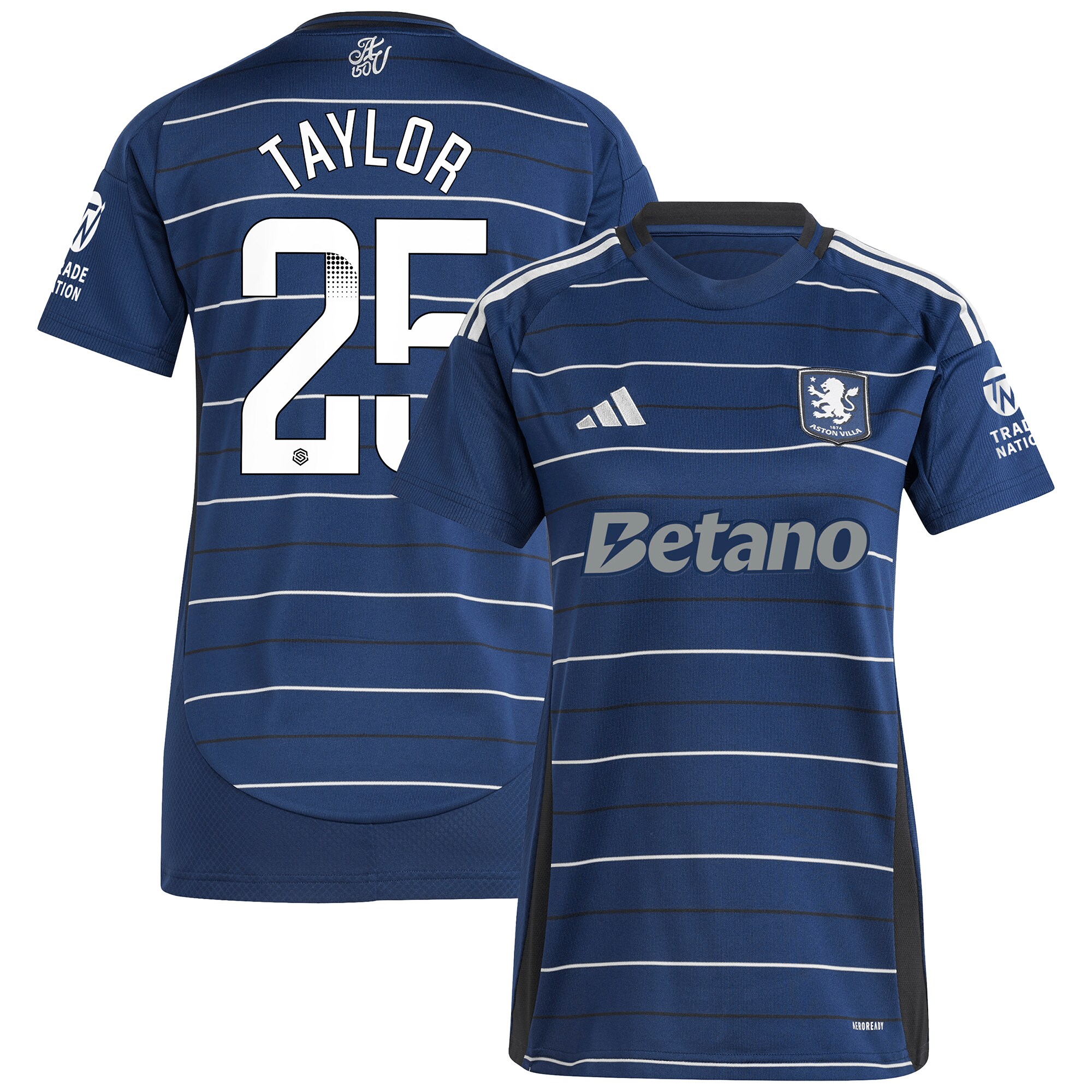 aston villa wsl adidas third shirt 2024-25 – womens with taylor 25 printing Collection | Official Aston Villa FC Gear Online