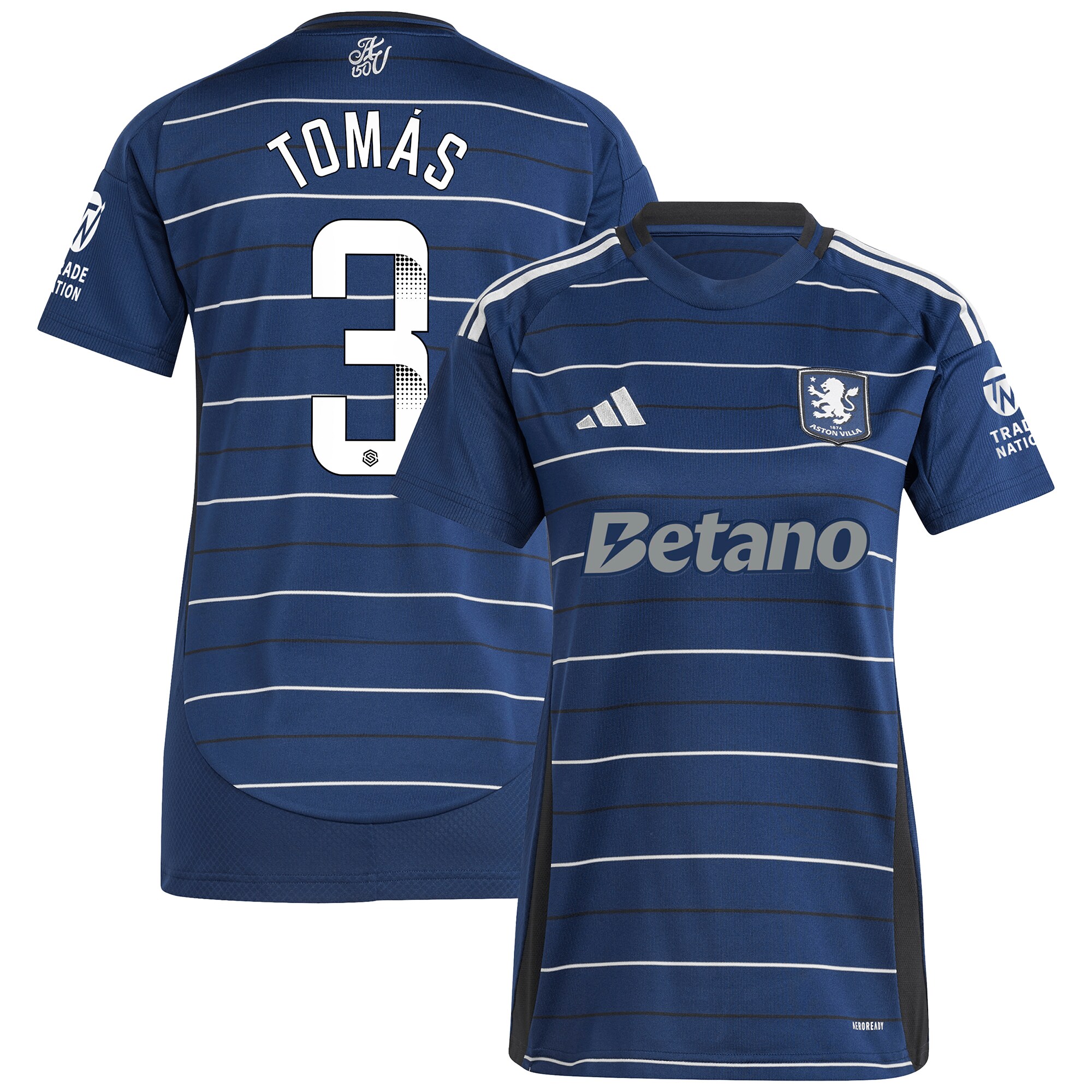 aston villa wsl adidas third shirt 2024-25 – womens with tomás 3 printing Collection | Official Aston Villa FC Gear Online