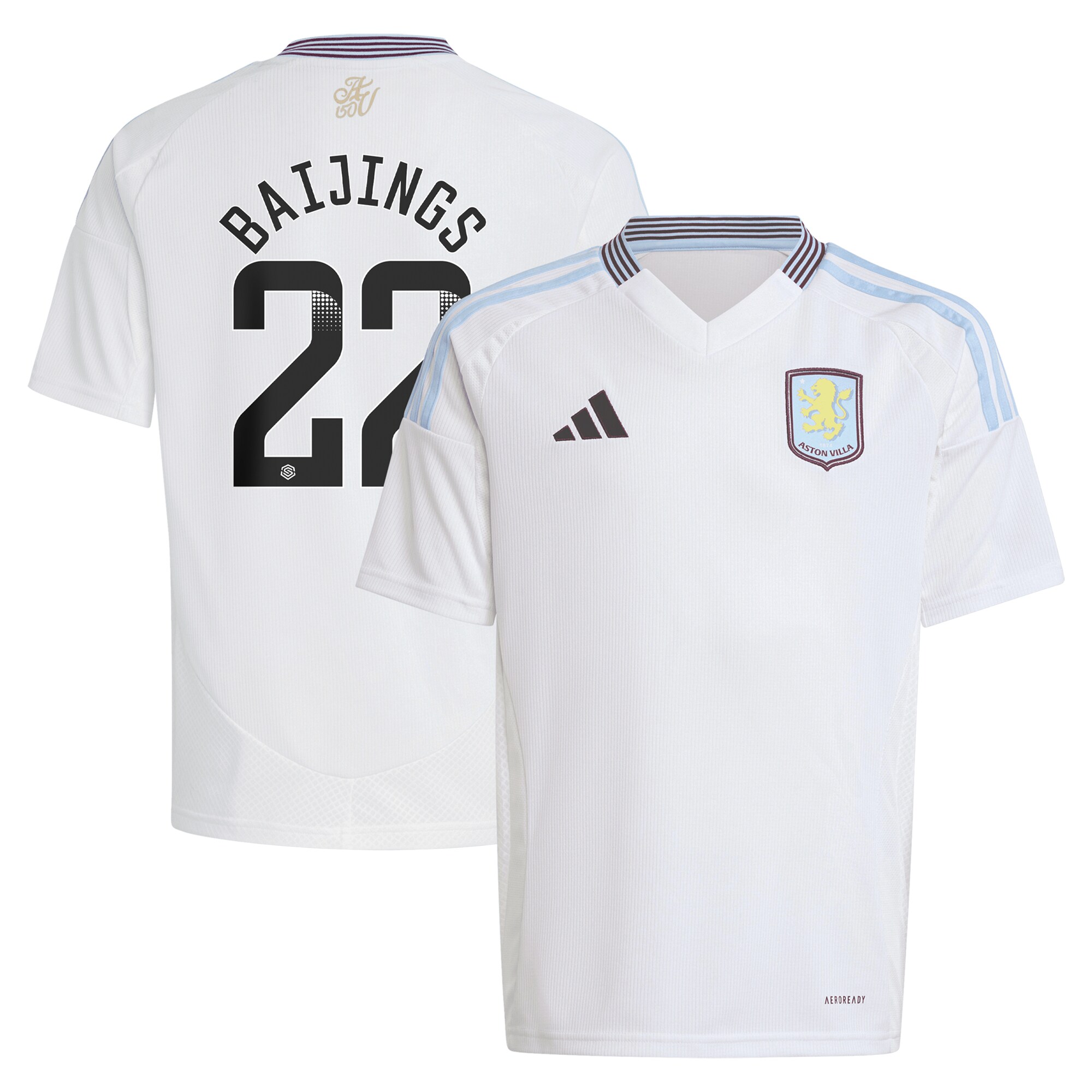 aston villa wsl away shirt 2024-25 – kids with baijings 22 printing Collection | Official Aston Villa FC Gear Online