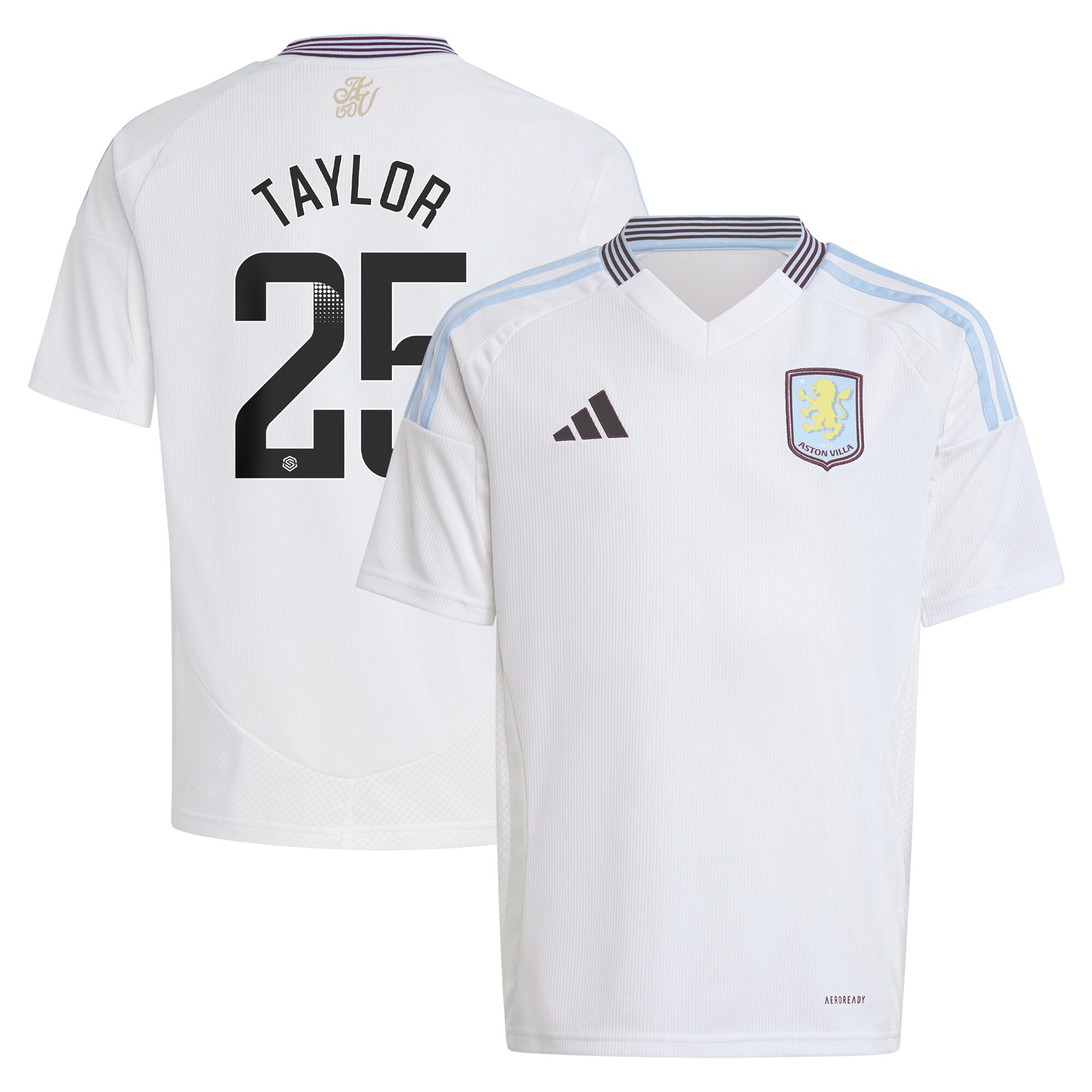 aston villa wsl away shirt 2024-25 – kids with taylor 25 printing Collection | Official Aston Villa FC Gear Online