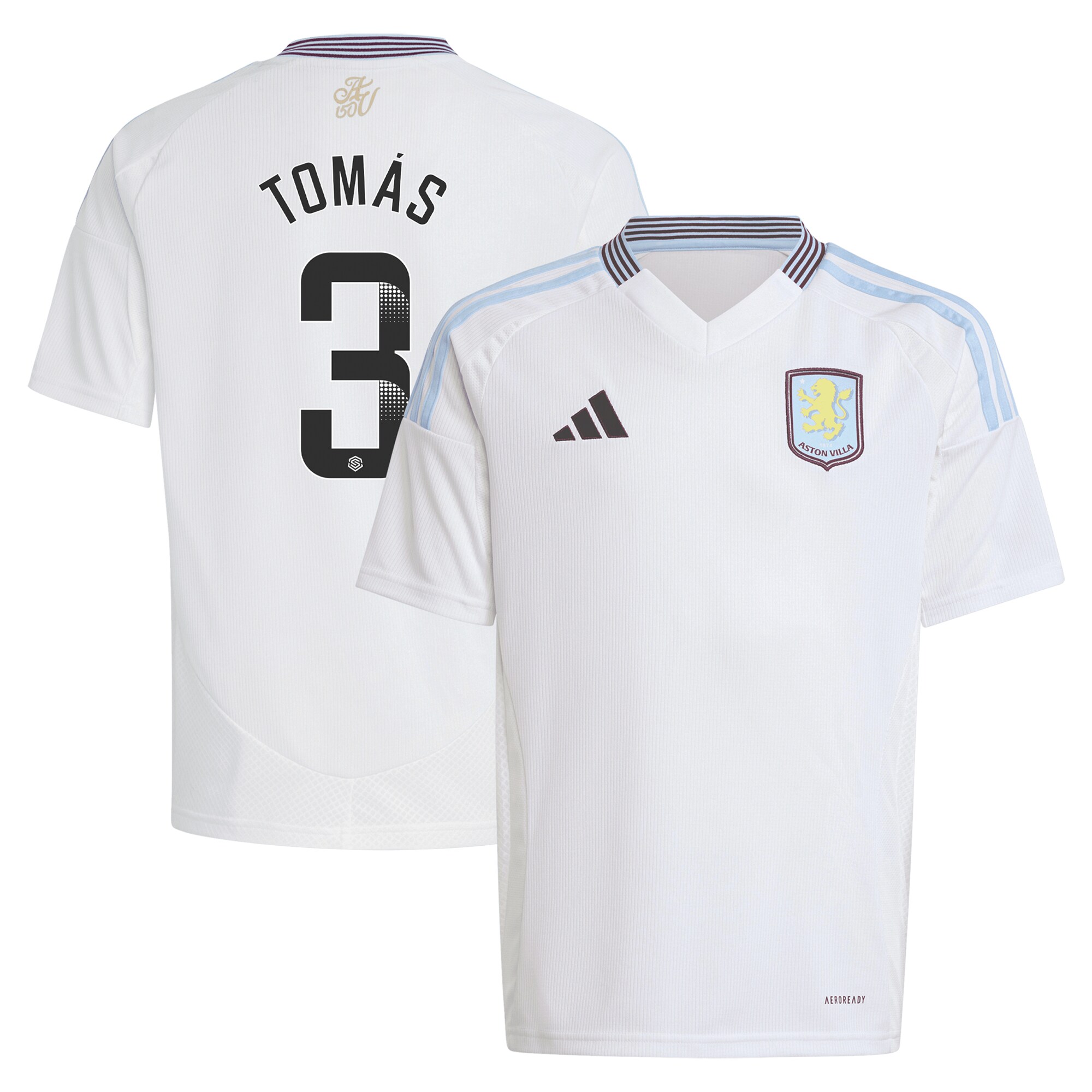 aston villa wsl away shirt 2024-25 – kids with tomás 3 printing Collection | Official Aston Villa FC Gear Online