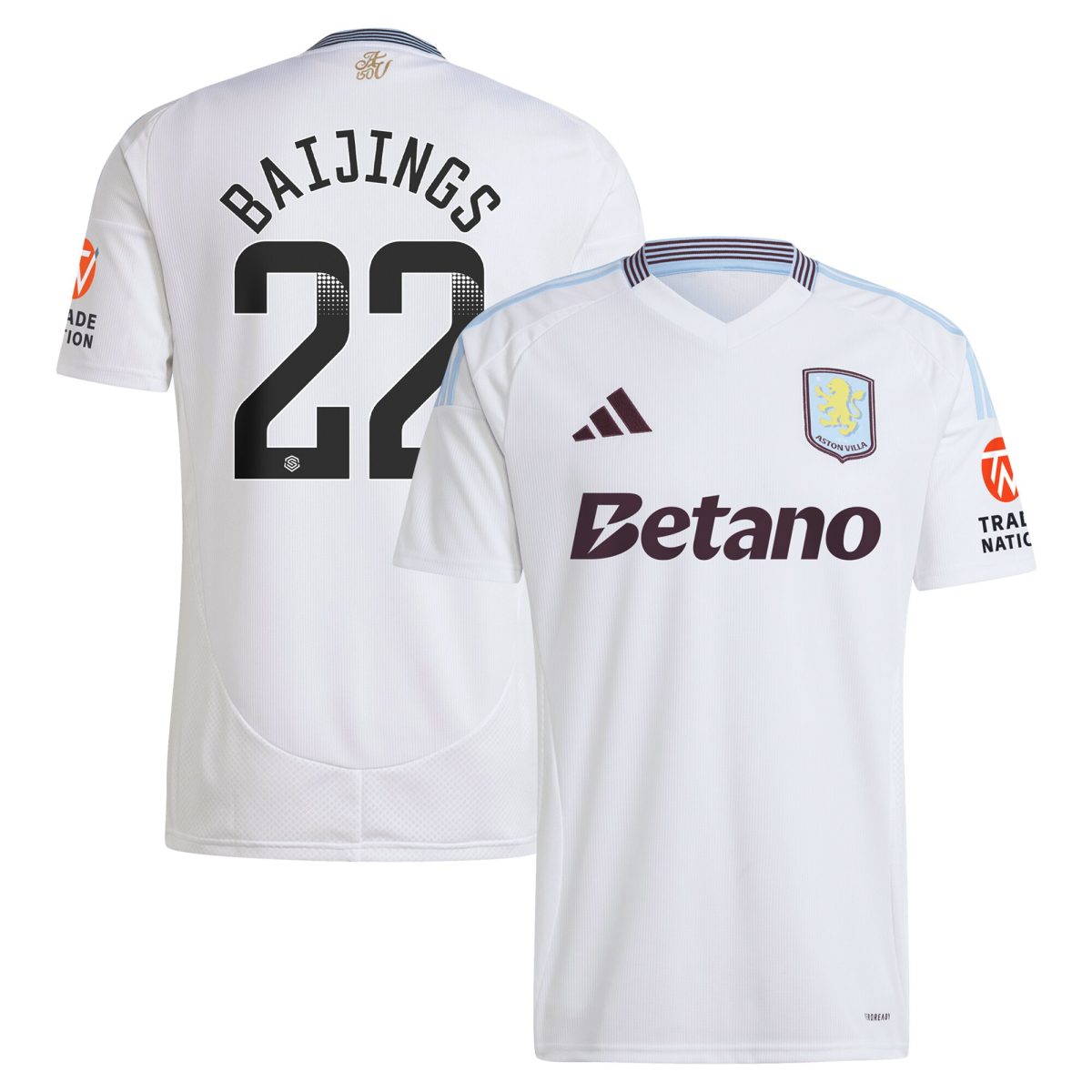 aston villa wsl away shirt 2024-25 with baijings 22 printing Collection | Official Aston Villa FC Gear Online