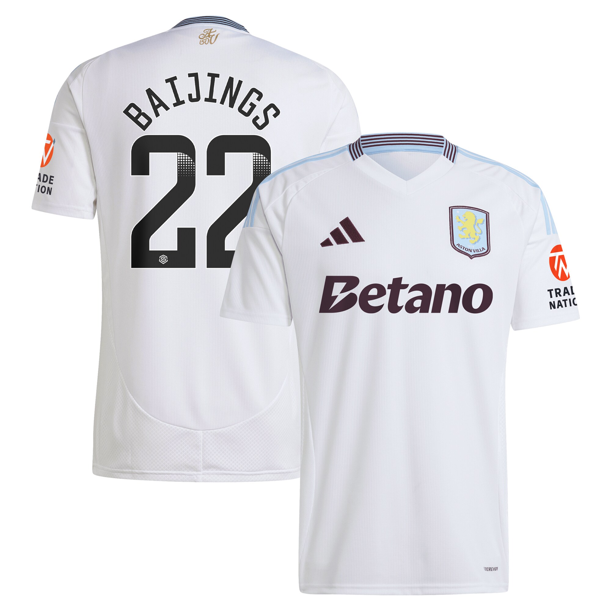 aston villa wsl away shirt 2024-25 with baijings 22 printing Collection | Official Aston Villa FC Gear Online