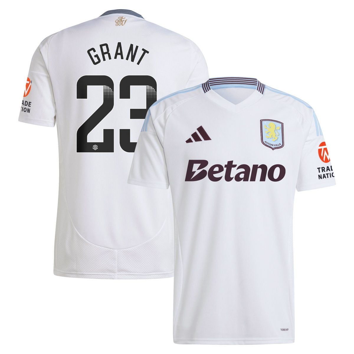 aston villa wsl away shirt 2024-25 with grant 23 printing Collection | Official Aston Villa FC Gear Online