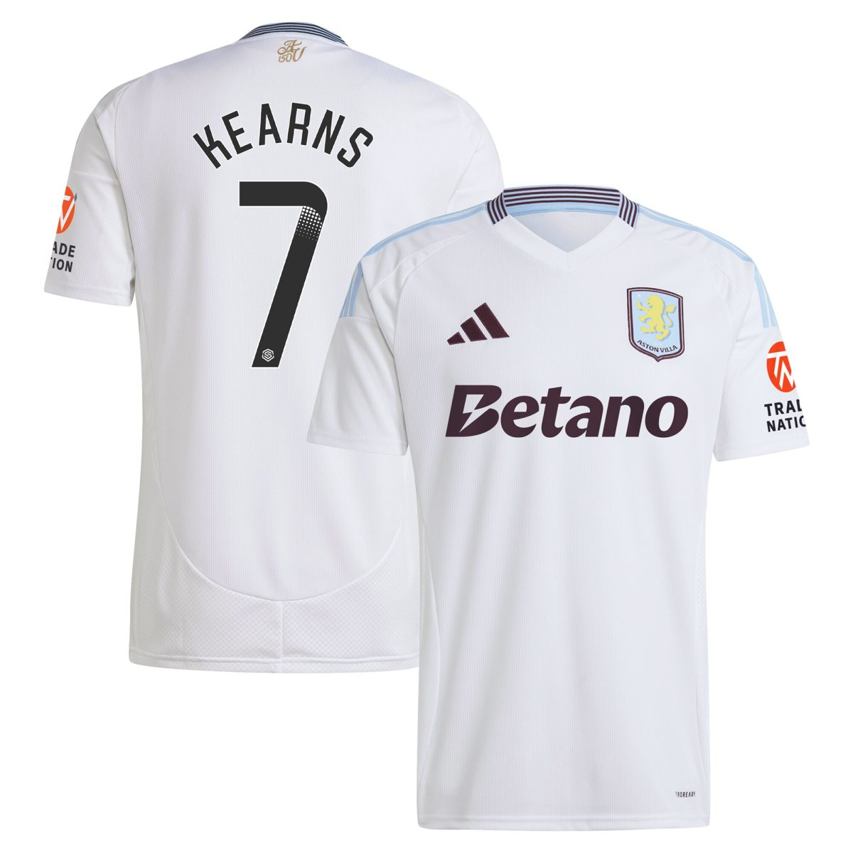 aston villa wsl away shirt 2024-25 with kearns 7 printing Collection | Official Aston Villa FC Gear Online