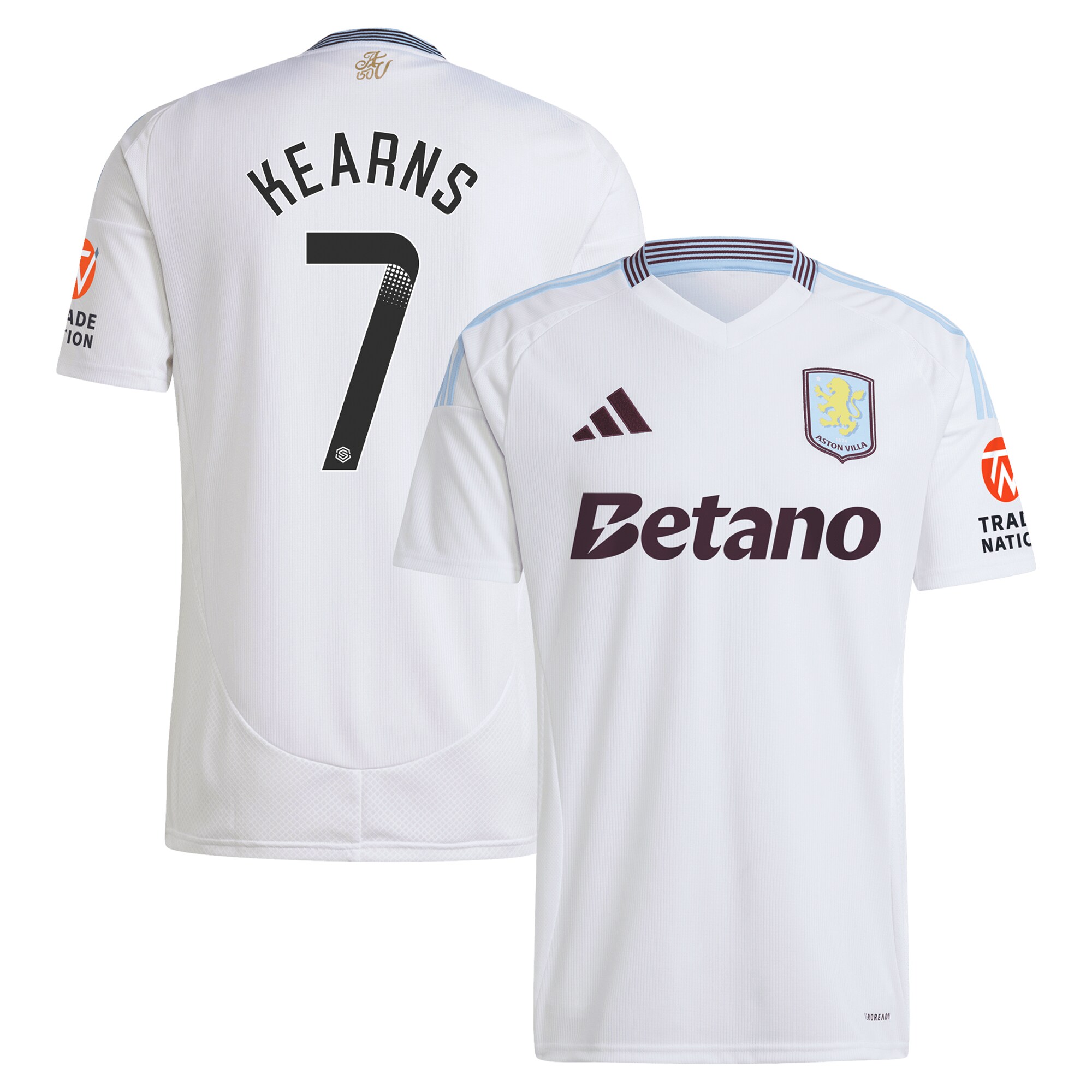 aston villa wsl away shirt 2024-25 with kearns 7 printing Collection | Official Aston Villa FC Gear Online
