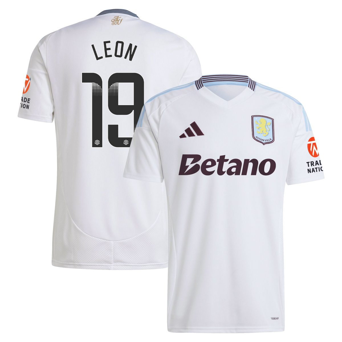 aston villa wsl away shirt 2024-25 with leon 19 printing Collection | Official Aston Villa FC Gear Online
