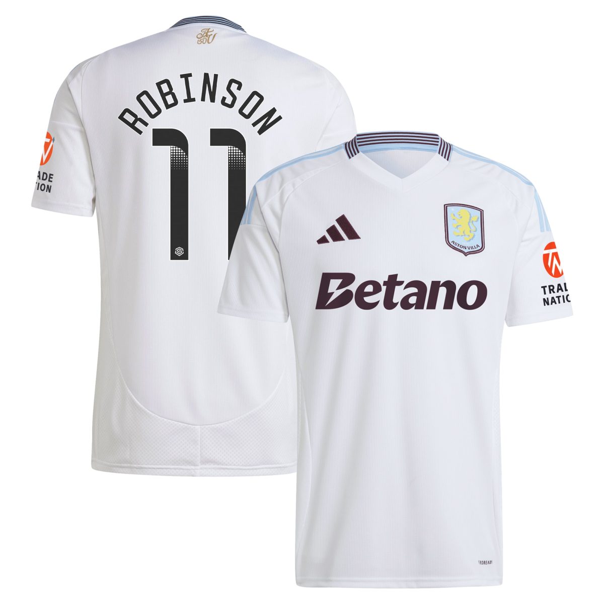aston villa wsl away shirt 2024-25 with robinson 11 printing Collection | Official Aston Villa FC Gear Online