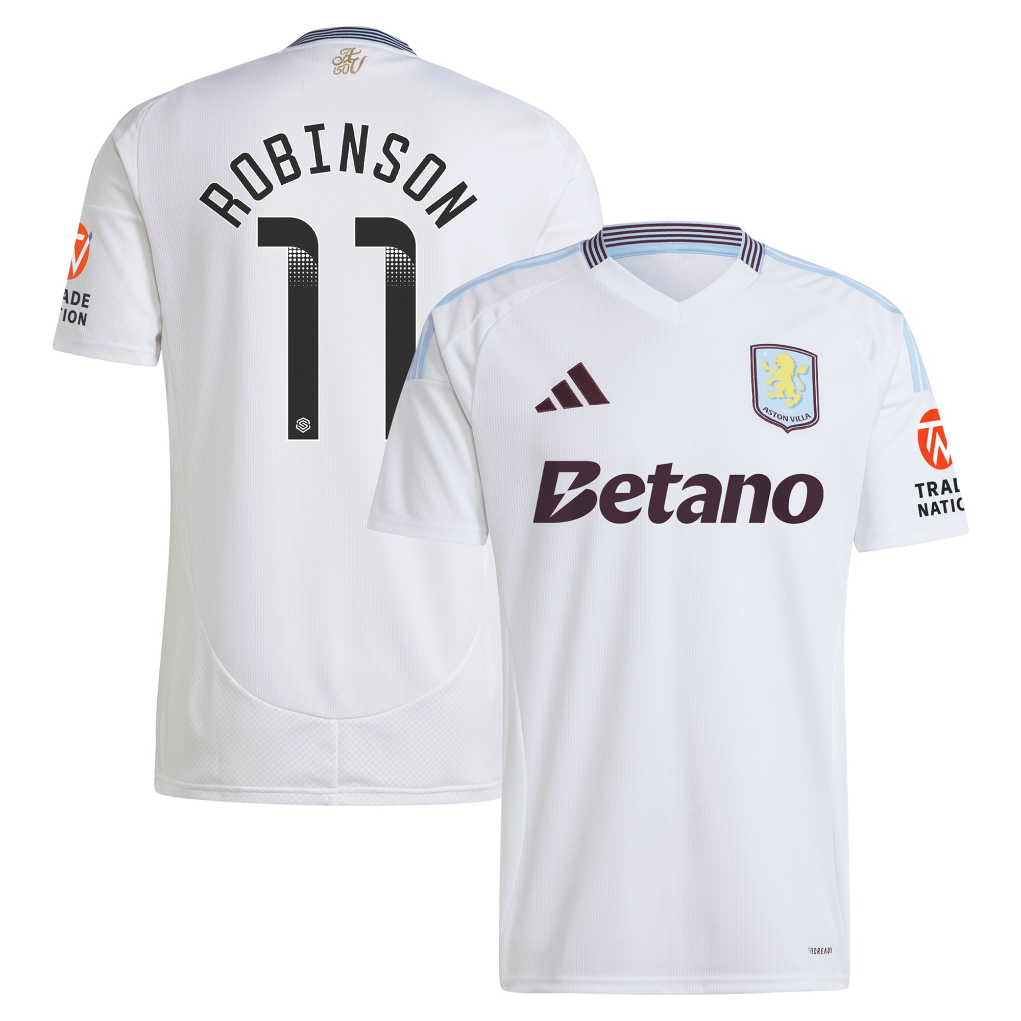 aston villa wsl away shirt 2024-25 with robinson 11 printing Collection | Official Aston Villa FC Gear Online