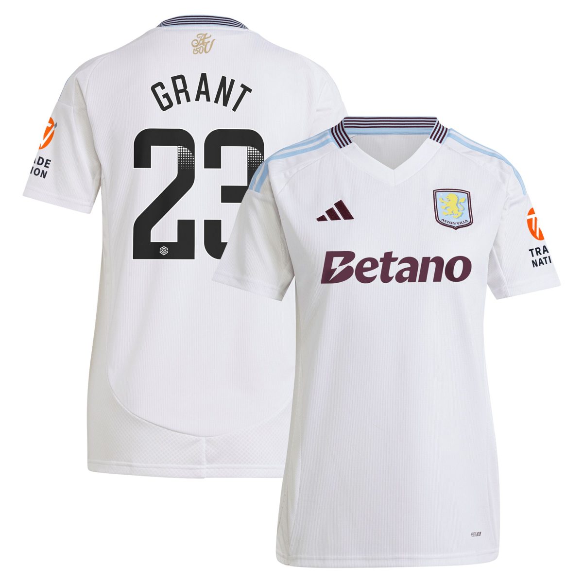 aston villa wsl away shirt 2024-25 – womens with grant 23 printing Collection | Official Aston Villa FC Gear Online