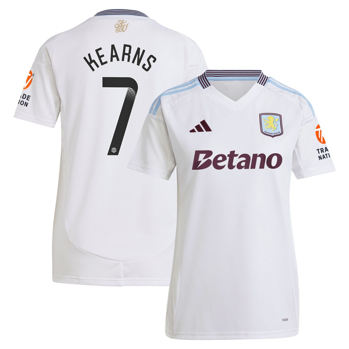 aston villa wsl away shirt 2024-25 – womens with kearns 7 printing Collection | Official Aston Villa FC Gear Online