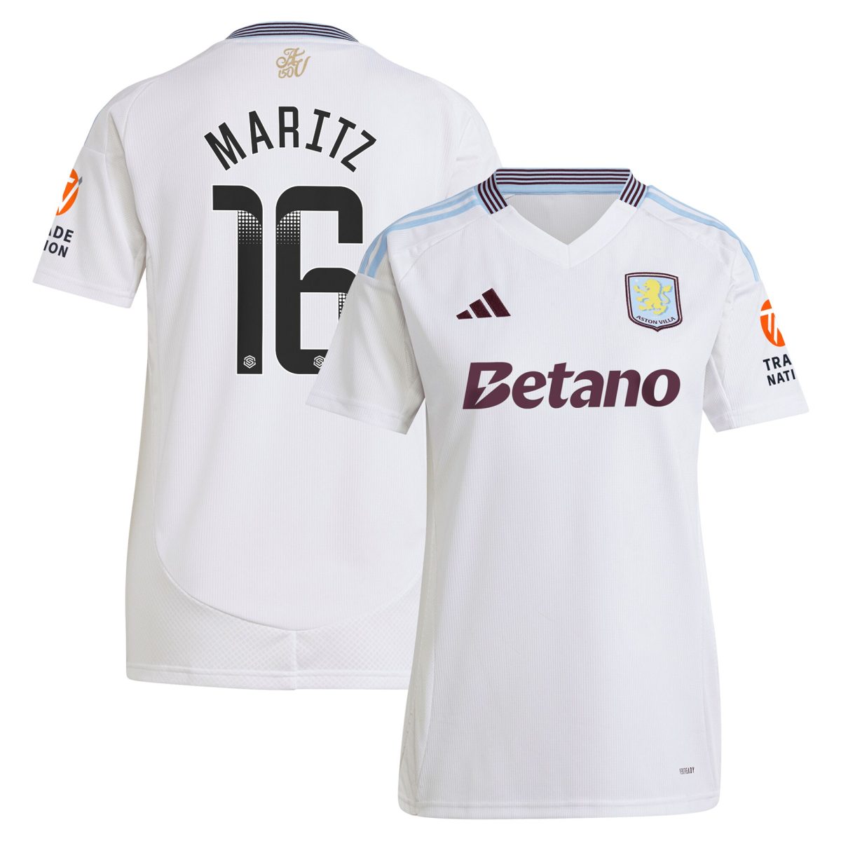 aston villa wsl away shirt 2024-25 – womens with maritz 16 printing Collection | Official Aston Villa FC Gear Online