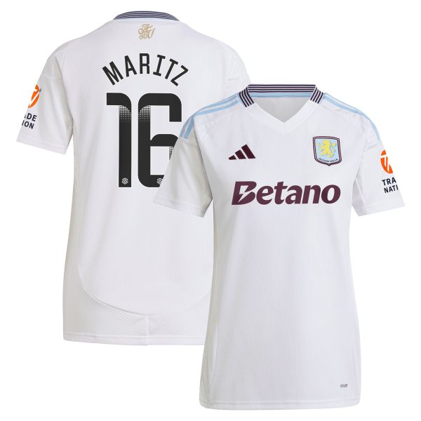 aston villa wsl away shirt 2024-25 – womens with maritz 16 printing Collection | Official Aston Villa FC Gear Online