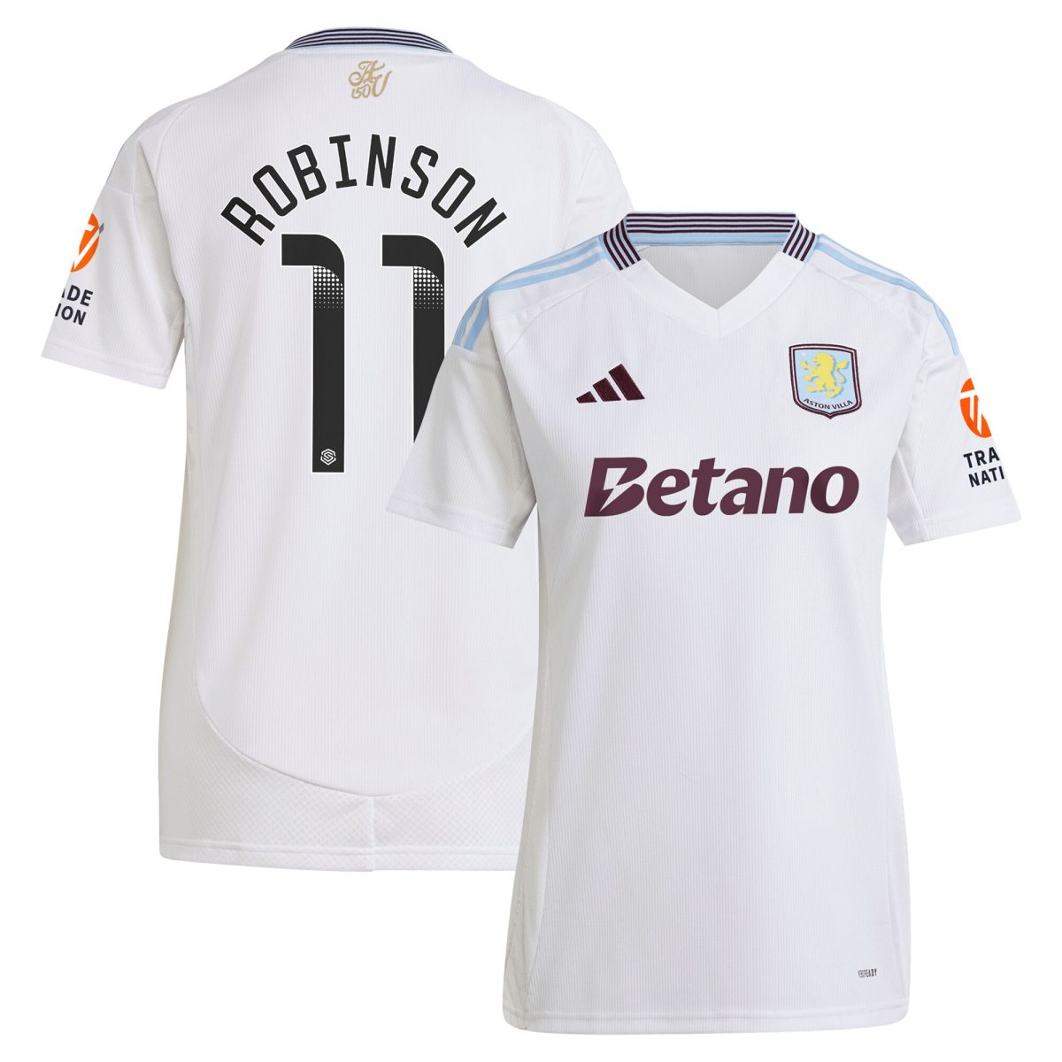 aston villa wsl away shirt 2024-25 – womens with robinson 11 printing Collection | Official Aston Villa FC Gear Online