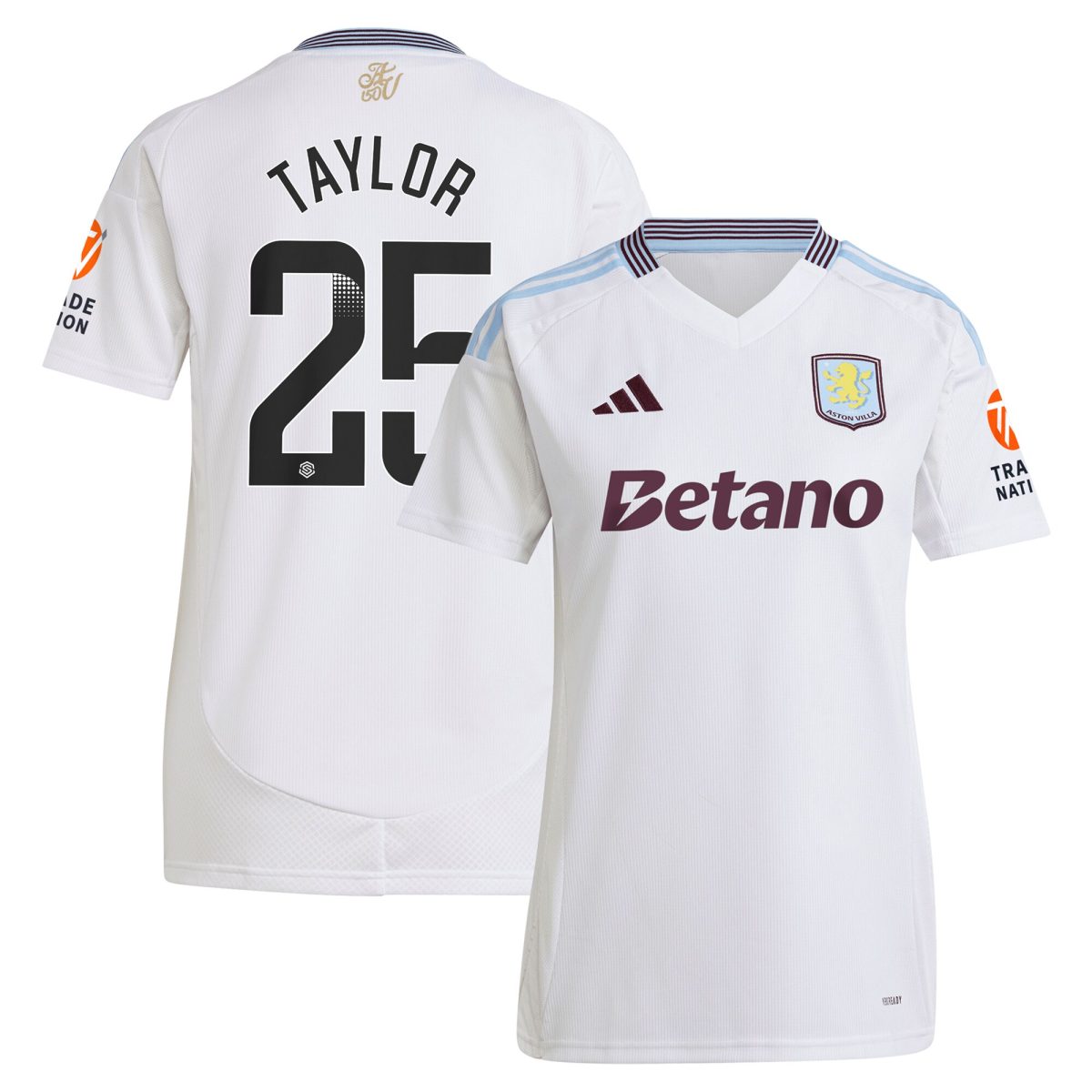 aston villa wsl away shirt 2024-25 – womens with taylor 25 printing Collection | Official Aston Villa FC Gear Online