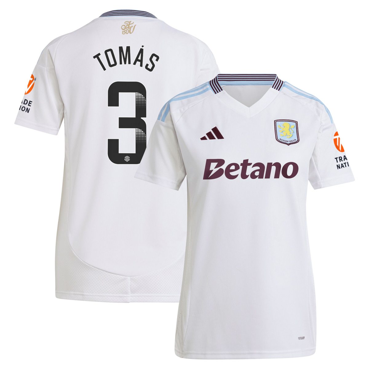 aston villa wsl away shirt 2024-25 – womens with tomás 3 printing Collection | Official Aston Villa FC Gear Online